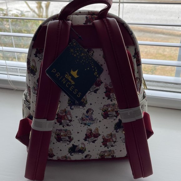 Loungefly Disney Snow White and the Seven Dwarfs Tattoo Mini Backpack New - Picture 6 of 9